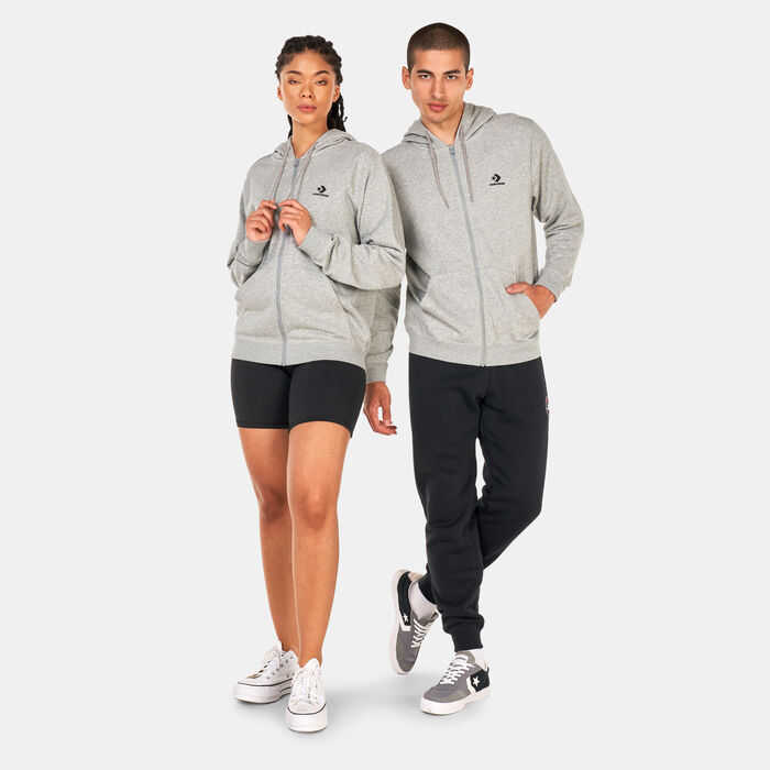 Converse Star Chevron Embroidered Classic Hoodie Grey Converse Star Chevron Embroidered Classic Hoodie Grey image number 2