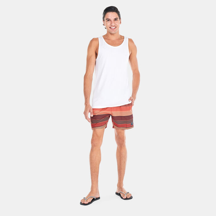 Speedo Men's Placement Leisure Swimming Shorts (16-Inch) Black image number 2