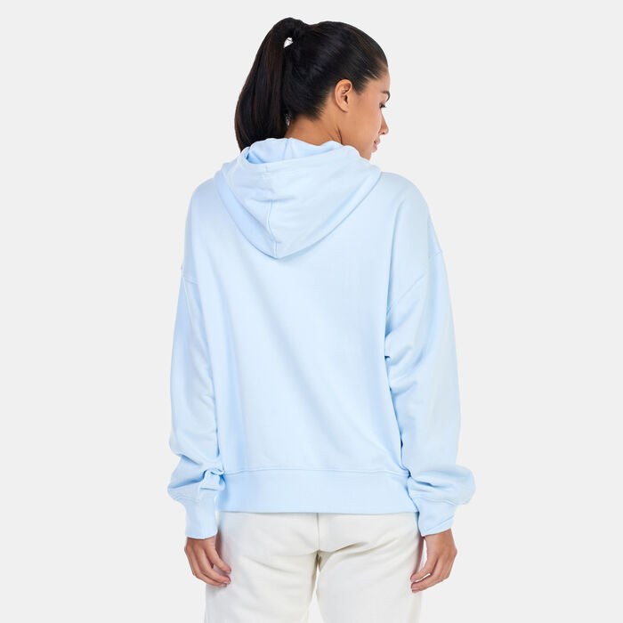 PUMA Women's CLASSICS Oversized Hoodie Blue PUMA Women's CLASSICS Oversized Hoodie Blue image number 1
