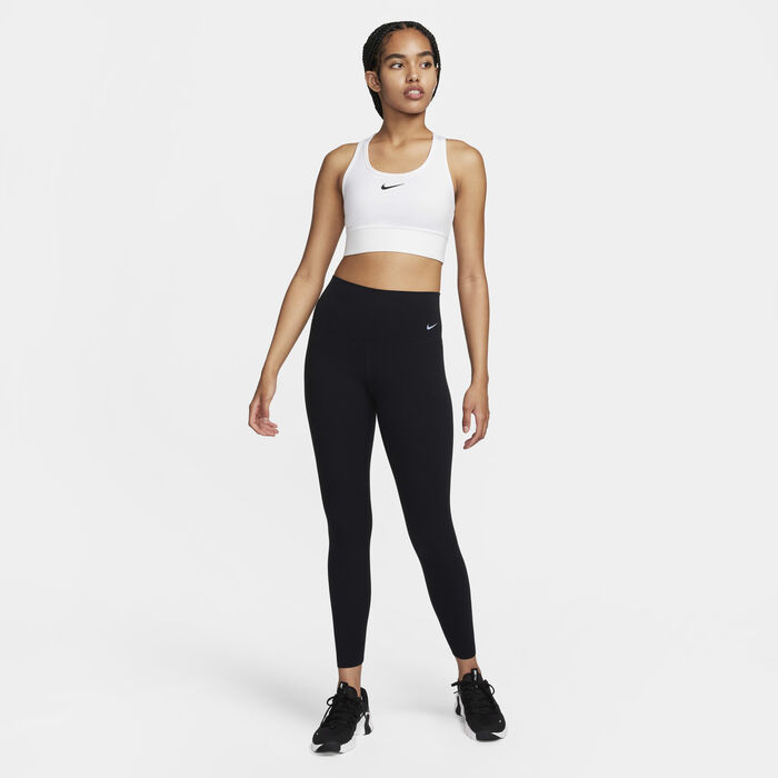 Nike Women's Swoosh Medium-Support Padded Longline Sports Bra White image number 6