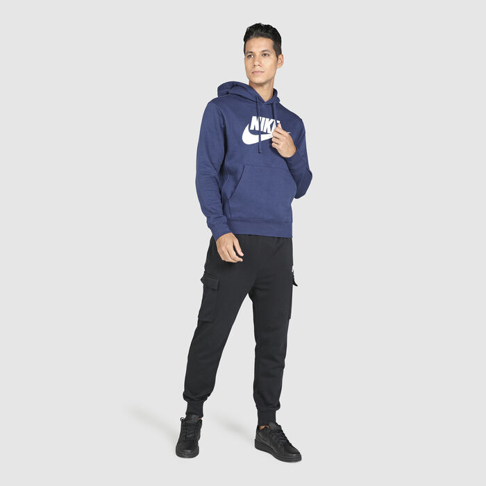 Nike Men's Sportswear Club Fleece Hoodie Blue Nike Men's Sportswear Club Fleece Hoodie Blue image number 2