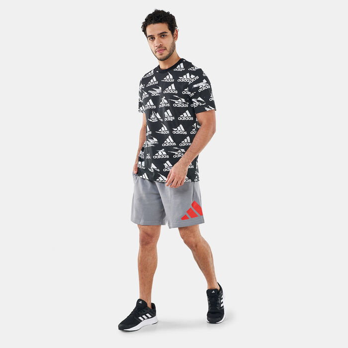 adidas Men's Future Icons Three Bar Shorts Grey adidas Men's Future Icons Three Bar Shorts Grey image number 2