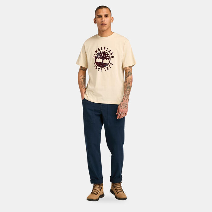 Timberland Men's Holiday Graphic T-Shirt Beige image number 2