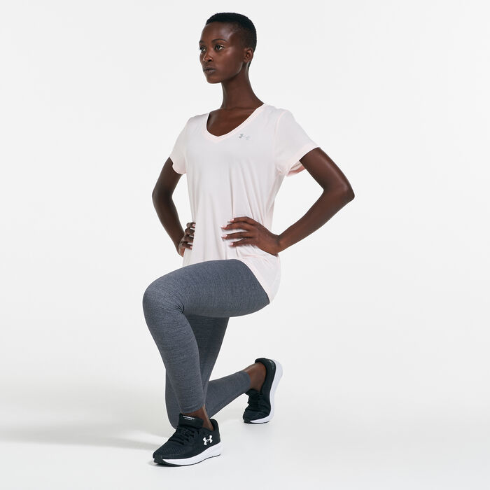 Under Armour Women's Tech™ Twist V-Neck Training T-Shirt Pink Under Armour Women's Tech™ Twist V-Neck Training T-Shirt Pink image number 2