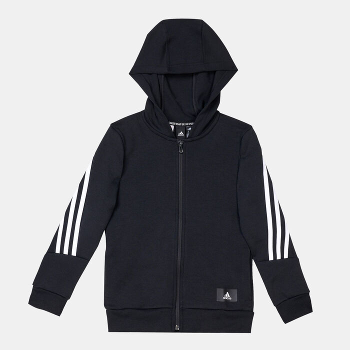 adidas Kids' Future Icons 3-Stripes Full-Zip Jacket Black image number 0