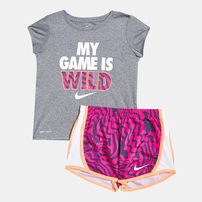 Nike Kids' Electric Shorts Set (Baby & Toddler) Pink Nike Kids' Electric Shorts Set (Baby & Toddler) Pink image number 0