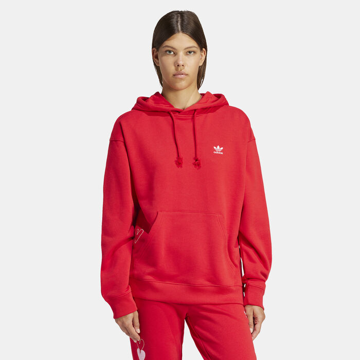 adidas Originals Women's Valentines Hoodie Red adidas Originals Women's Valentines Hoodie Red image number 0