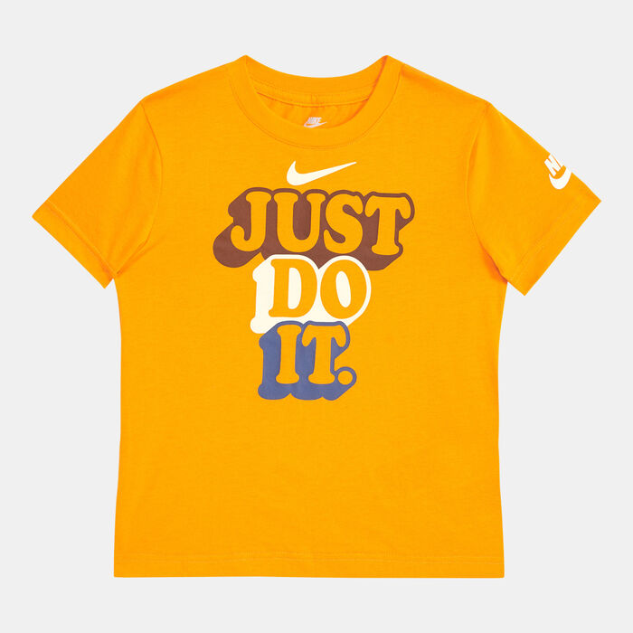 Nike Kids' Just Do It Camp T-Shirt Orange Nike Kids' Just Do It Camp T-Shirt Orange image number 0
