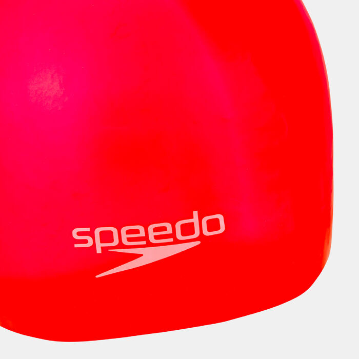 Speedo Plain Moulded Cap Red image number 2