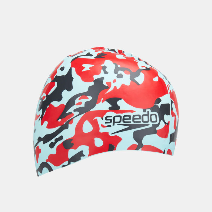 Speedo Slogan Print Swimming Cap Multi Speedo Slogan Print Swimming Cap Multi image number 0