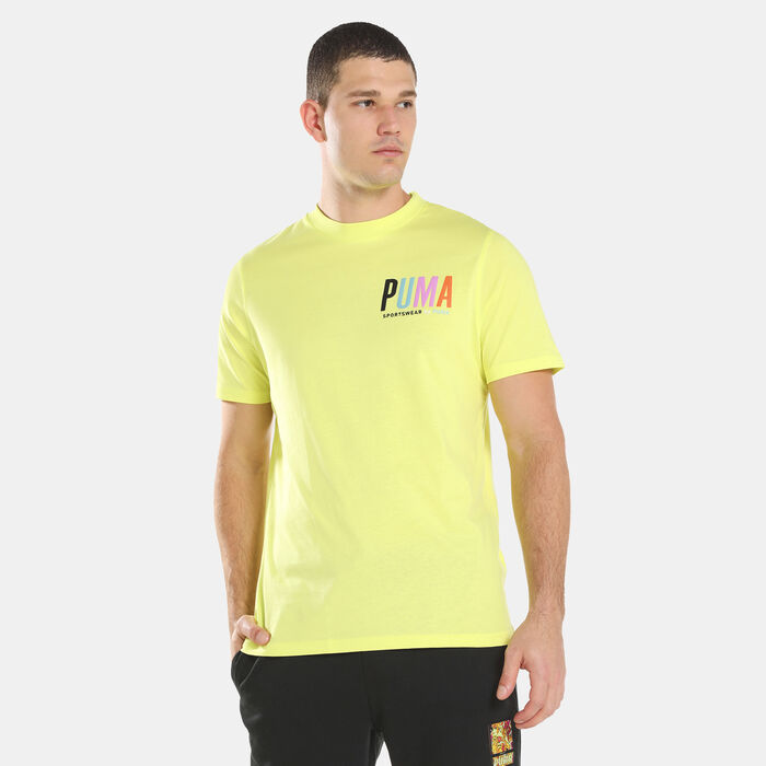 PUMA Men's SWxP Graphic T-Shirt yellow PUMA Men's SWxP Graphic T-Shirt yellow image number 0