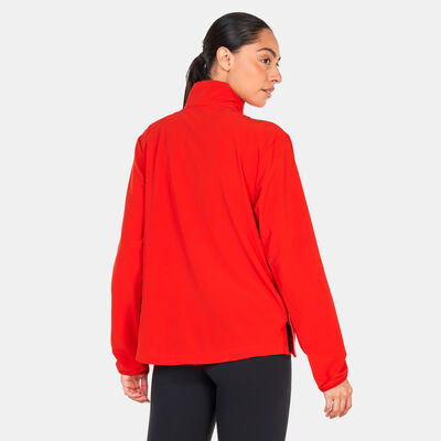 Nike Women's Dri-FIT 1/2-Zip Running Jacket Red
