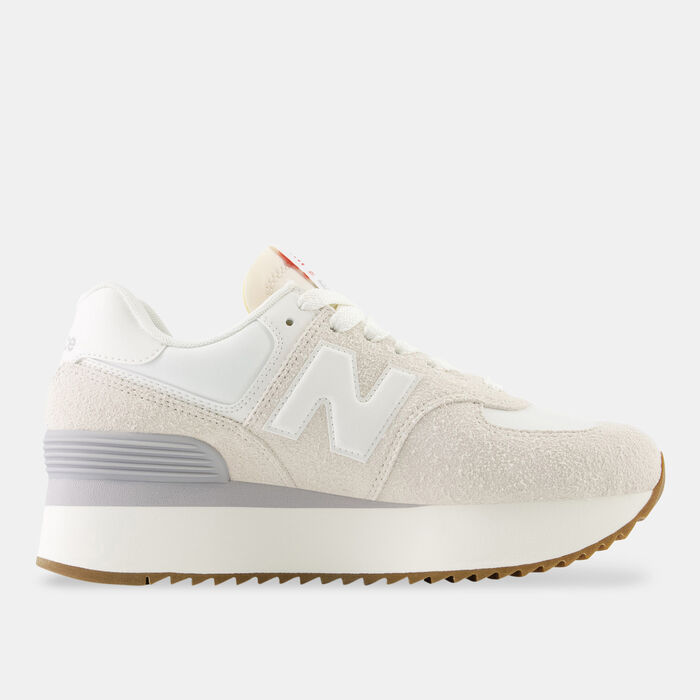 New Balance Women's 574+ Shoes Brown image number 4