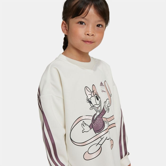 adidas Kids' Disney Minnie and Daisy Sweatshirt and Sweatpants Set (Younger Kids) White adidas Kids' Disney Minnie and Daisy Sweatshirt and Sweatpants Set (Younger Kids) White image number 3