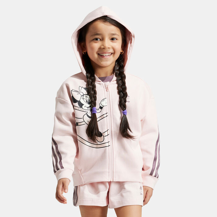 adidas Kids' Disney Minnie and Daisy Track Jacket (Young Kids) Pink image number 0
