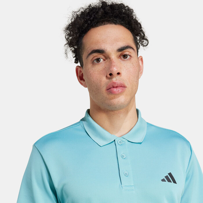 adidas Men's Train Essentials Training Polo Shirt Blue image number 3