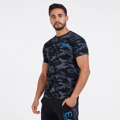 EA7 Emporio Armani Men's Training Graphic Series Camo Print T-Shirt Black