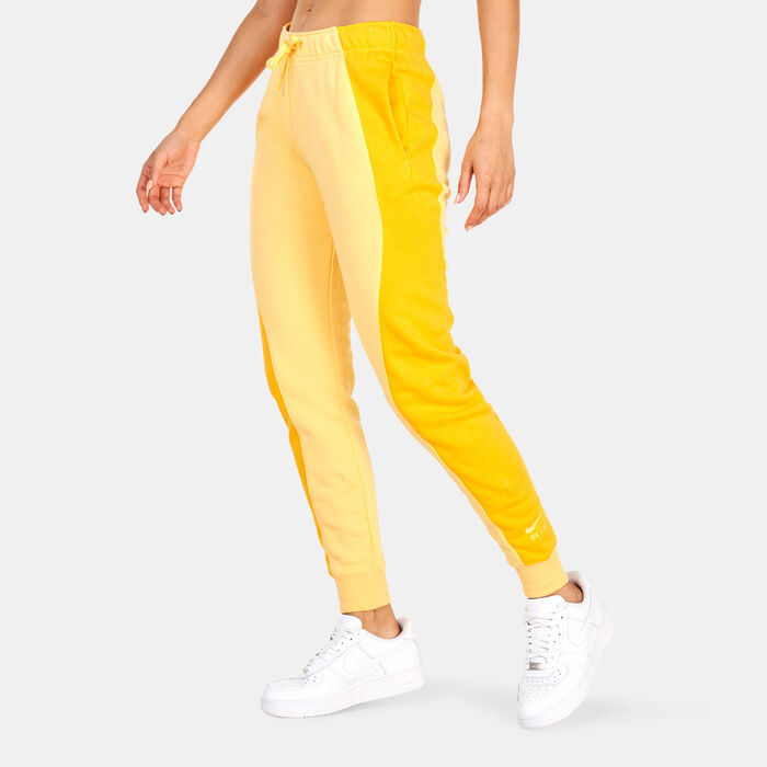 Nike Women's Sportswear Air Mid-Rise Fleece Joggers yellow Nike Women's Sportswear Air Mid-Rise Fleece Joggers yellow image number 0