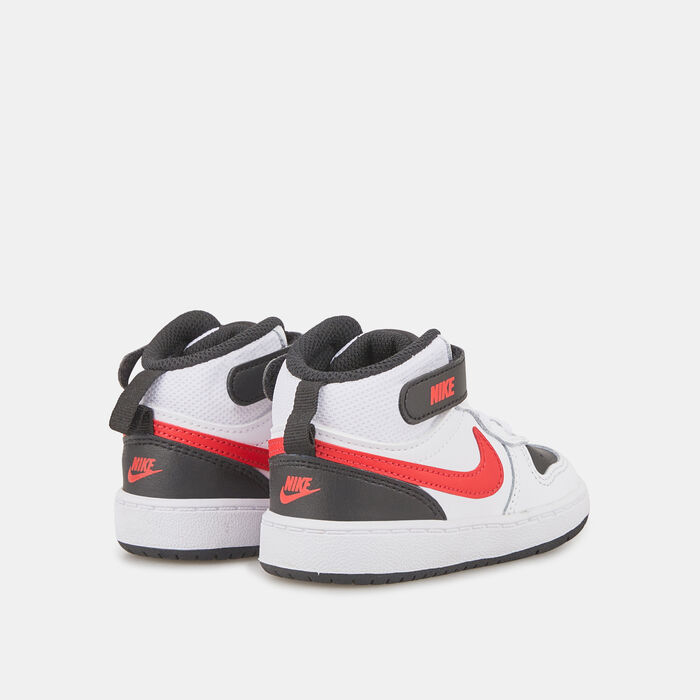 Nike Kids' Court Borough Mid 2 Shoe (Baby and Toddler) White image number 2
