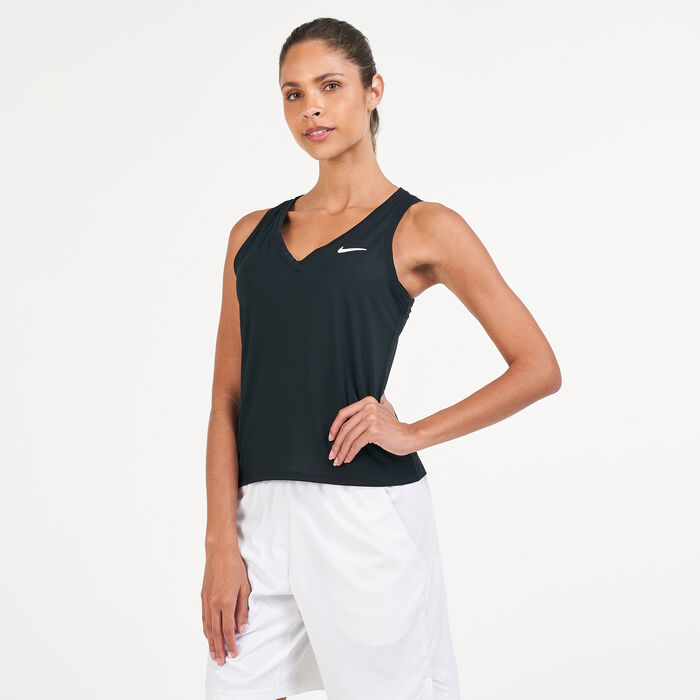 Nike Women's Court Victory Tennis Tank Black Nike Women's Court Victory Tennis Tank Black image number 0