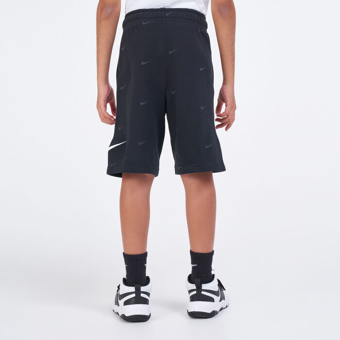 Nike Kids' Sportswear Swoosh French Terry Shorts (Older Kids) Black Nike Kids' Sportswear Swoosh French Terry Shorts (Older Kids) Black image number 1