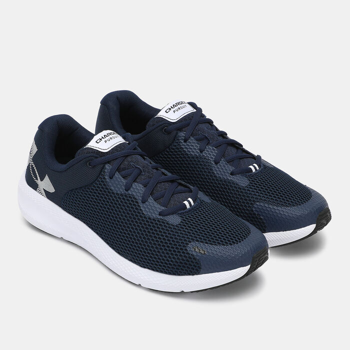 Under Armour Men's UA Charged Pursuit 2 Big Logo Running Shoe Blue Under Armour Men's UA Charged Pursuit 2 Big Logo Running Shoe Blue image number 1
