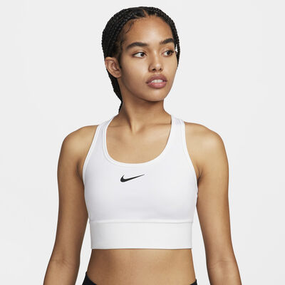 Nike Women's Swoosh Medium-Support Padded Longline Sports Bra White