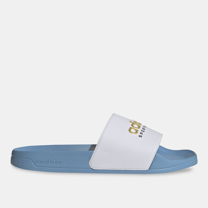 adidas Men's Adilette Shower Slides Blue adidas Men's Adilette Shower Slides Blue image number 1