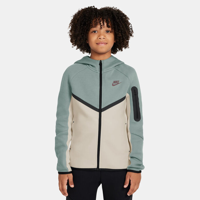 Nike Kids' Sportswear Tech Fleece Full-Zip Hoodie Green image number 0