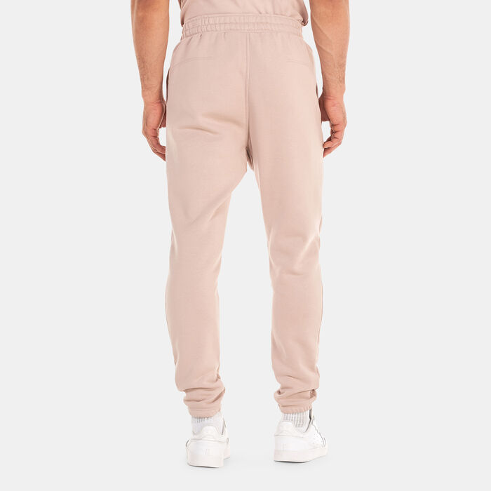 adidas Men's Fleece Lounge Joggers Beige adidas Men's Fleece Lounge Joggers Beige image number 1