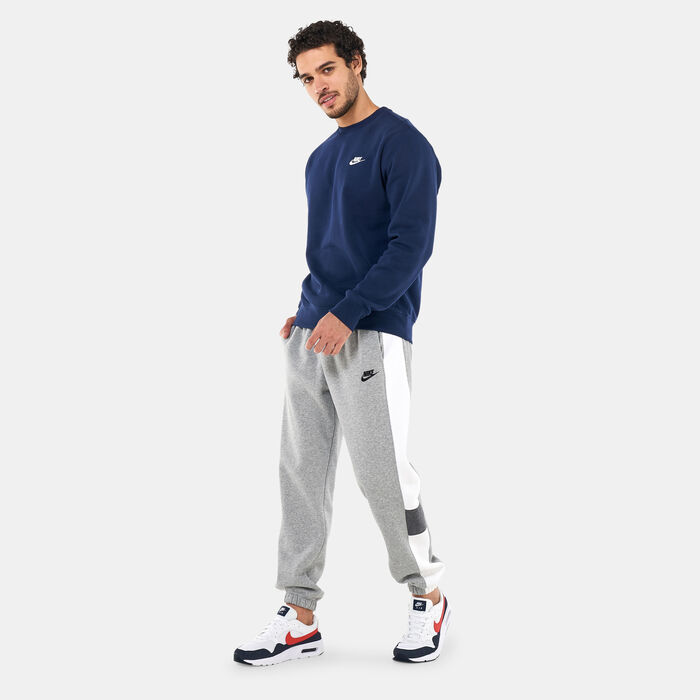 Nike Men's Sportswear Club Fleece Crew Sweatshirt Blue Nike Men's Sportswear Club Fleece Crew Sweatshirt Blue image number 2
