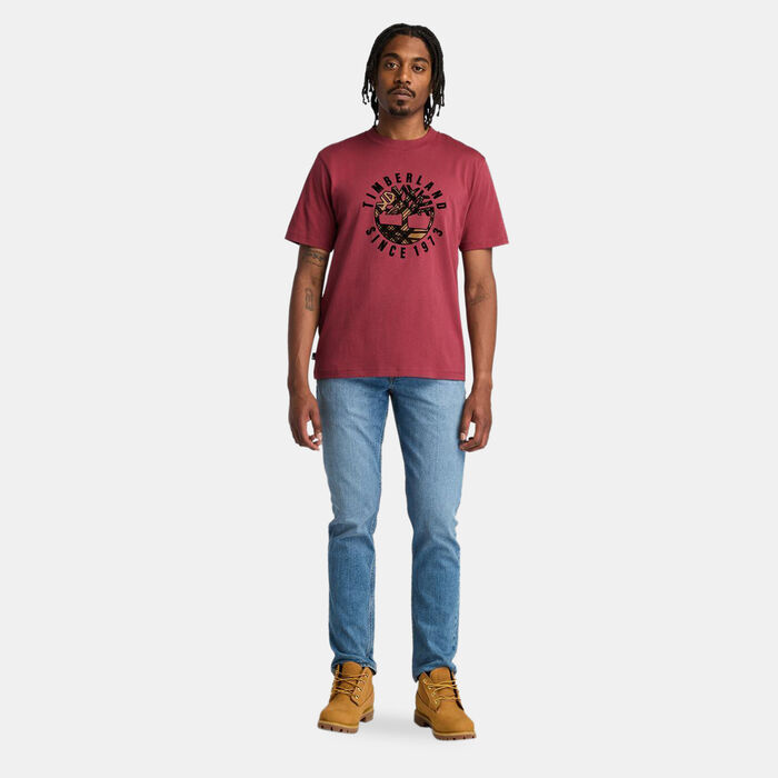 Timberland Men's Holiday Graphic T-Shirt Red Timberland Men's Holiday Graphic T-Shirt Red image number 2
