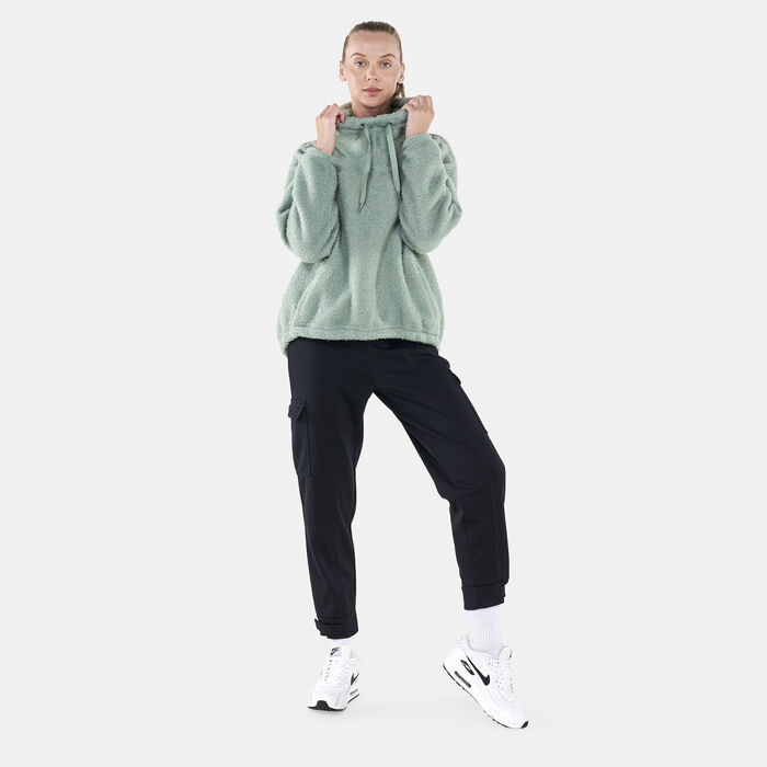Nike Women's Therma-FIT Statment Cosy Hoodie Green Nike Women's Therma-FIT Statment Cosy Hoodie Green image number 2
