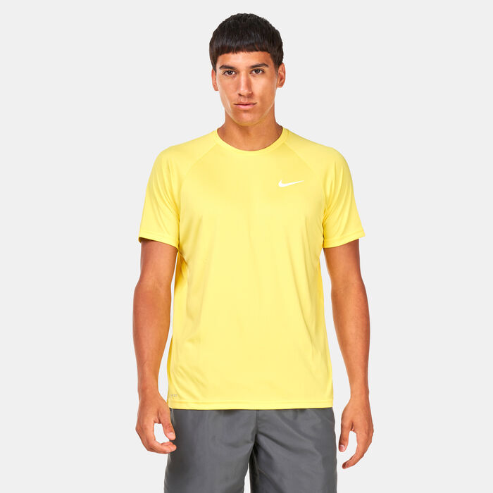 Nike Swim Men's Hydroguard Swimming Top yellow Nike Swim Men's Hydroguard Swimming Top yellow image number 0