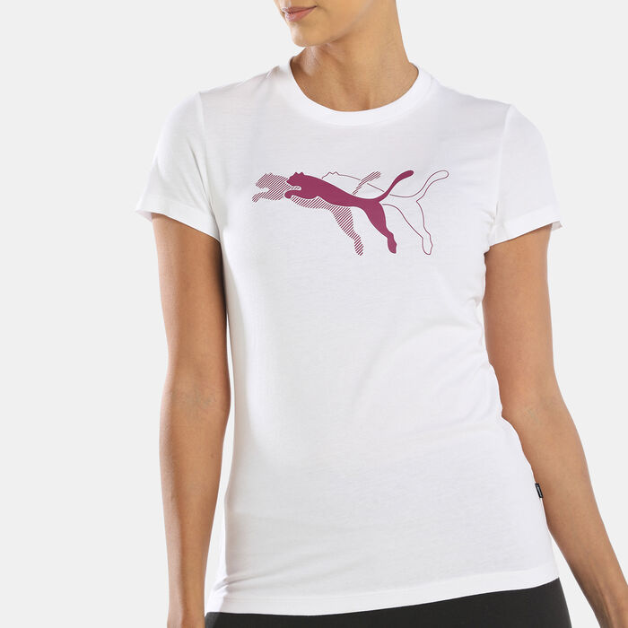 PUMA Women's Power Graphic T-Shirt White PUMA Women's Power Graphic T-Shirt White image number 3
