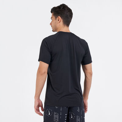Nike Swim Men's Hydroguard Swimming T-Shirt Black Nike Swim Men's Hydroguard Swimming T-Shirt Black