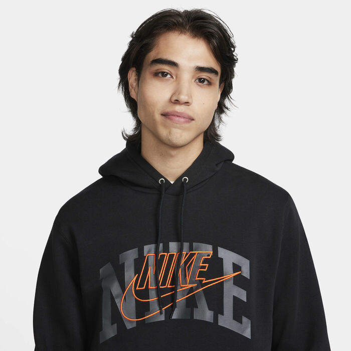Nike Men's Club Fleece Pullover Hoodie Black Nike Men's Club Fleece Pullover Hoodie Black image number 2