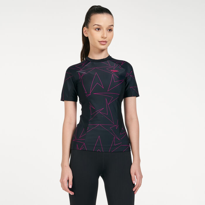 Speedo Women's Boomstar Rash Guard Black Speedo Women's Boomstar Rash Guard Black image number 0