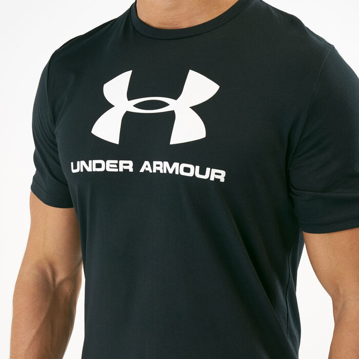 Under Armour Men's Sportstyle Logo T-Shirt Black Under Armour Men's Sportstyle Logo T-Shirt Black image number 3