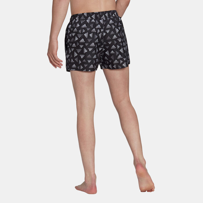 adidas Men's Logo Print CLX Swim Shorts Black adidas Men's Logo Print CLX Swim Shorts Black image number 1