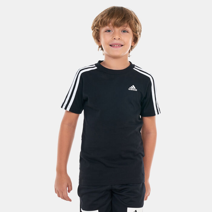 adidas Kids' Essentials 3-Stripes T-Shirt Black adidas Kids' Essentials 3-Stripes T-Shirt Black image number 0