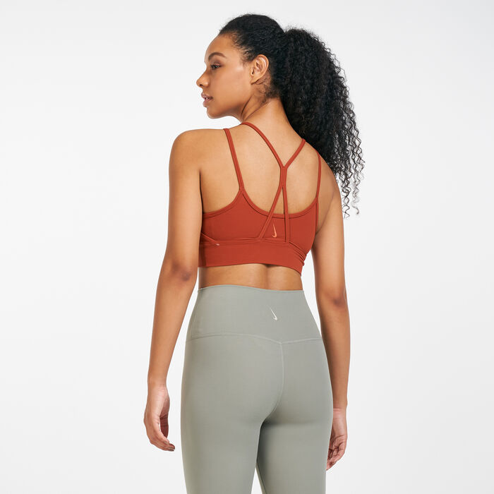 Nike Women's Yoga Dri-FIT Indy Bra Orange image number 1