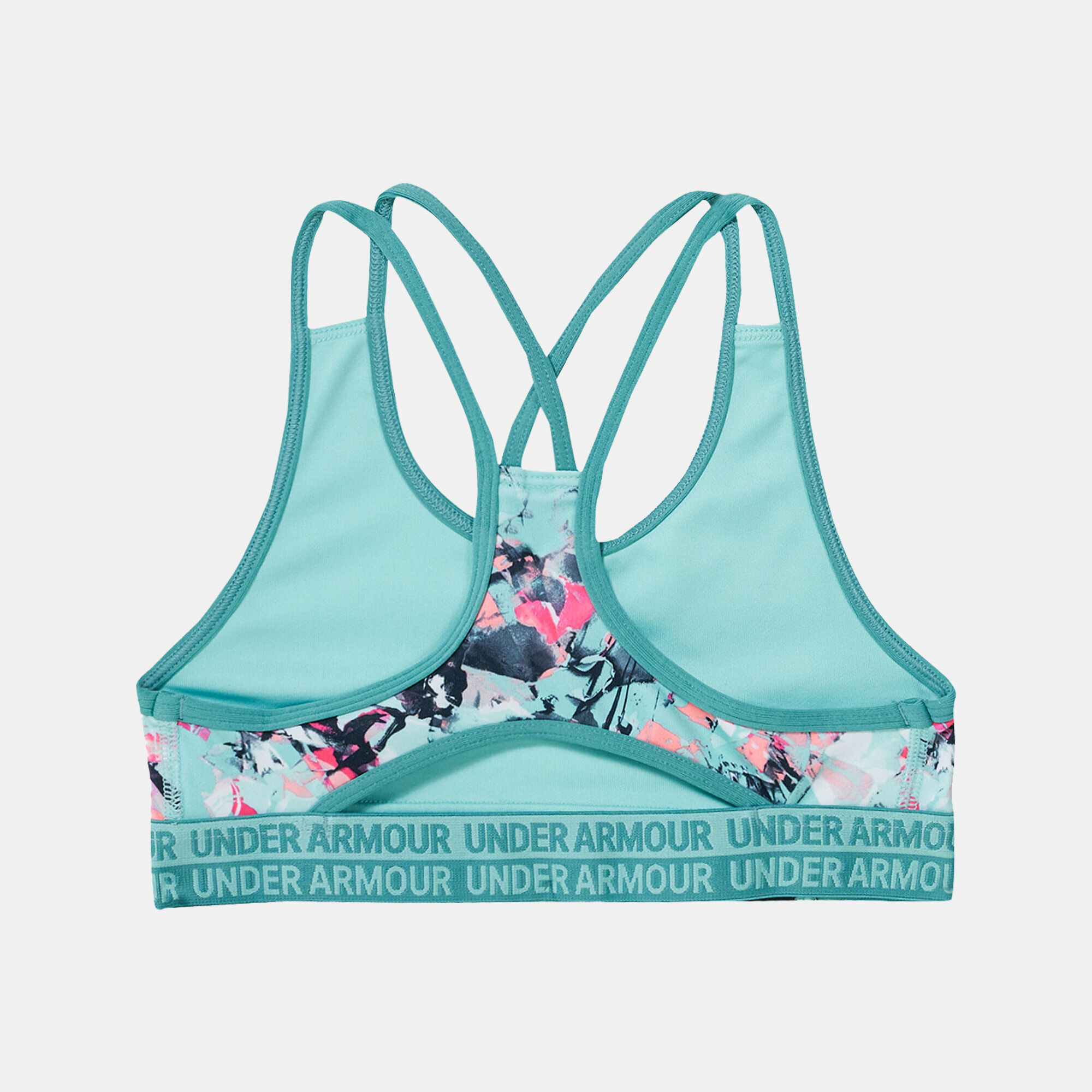 Kids HeatGear Armour Sports Bra Blue Under Armour in Qatar SSS