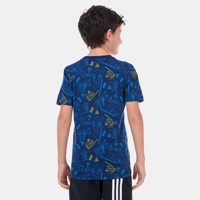 adidas Kids' Star Wars Young Jedi T-Shirt Blue image number 1
