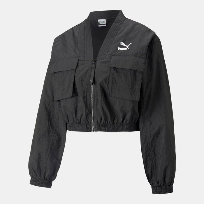 PUMA Women's Dare To Woven Jacket Black PUMA Women's Dare To Woven Jacket Black image number 0