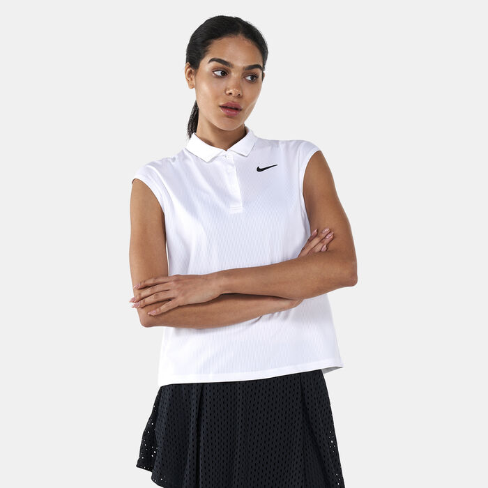 Nike Women's Court Victory Tennis Polo Shirt White Nike Women's Court Victory Tennis Polo Shirt White image number 0