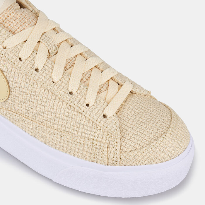 Nike Women's Blazer Low Platform Shoe Beige image number 4