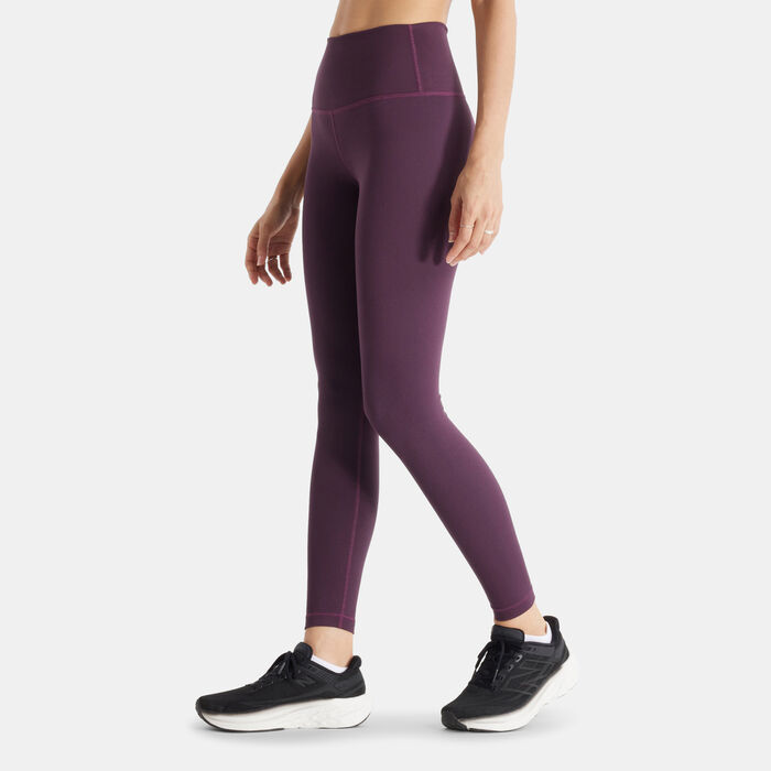 New Balance Women's Ribbed Leggings Brown New Balance Women's Ribbed Leggings Brown image number 2