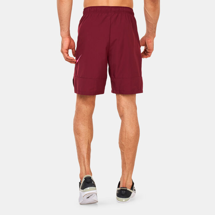 Nike Men’s Dri-FIT Woven 9-Inch Graphic Fitness Shorts Maroon Nike Men’s Dri-FIT Woven 9-Inch Graphic Fitness Shorts Maroon image number 1