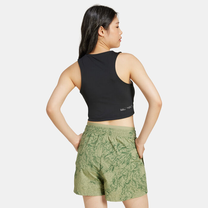 adidas Women's City Escape Crop Top Black adidas Women's City Escape Crop Top Black image number 1